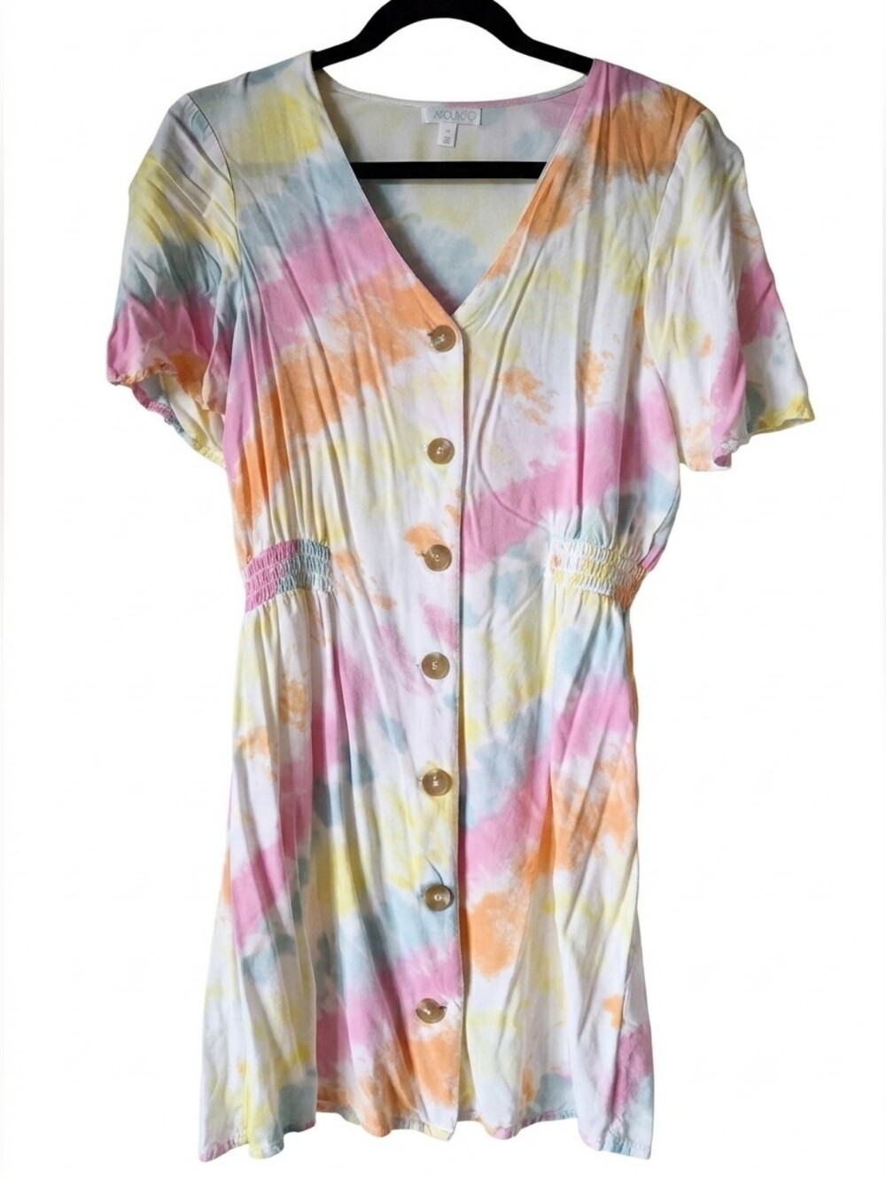 Abouny Tie-Dye Sun-Kissed Rayon Dress - Women's Size Medium